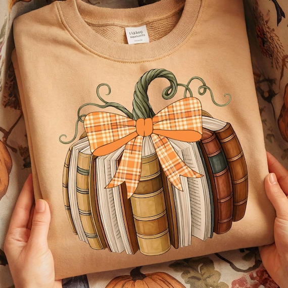 Fall Book Pumpkin PNG, Cozy Pumpkin Season Sublimation Design, coquette Autumn Pumpkin png, pumpkin season png, Retro Fall Pumpkin png