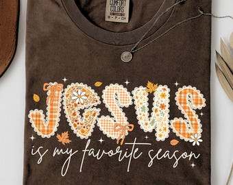 Jesús es mi estación favorita PNG, Sublimación cristiana de otoño, Encaje de Jesús de otoño PNG, Acción de gracias PNG, Versículo bíblico PNG, Fe de otoño PNG