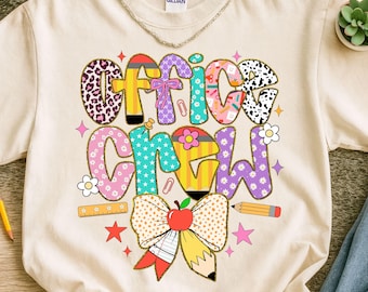 Preppy Office Crew Png, School Staff Team Sublimation, Teacher Appreciation Digital Download, Back to School png, First Day Of School png