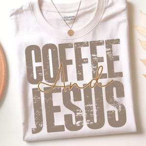 Coffee and Jesus Sublimation Design