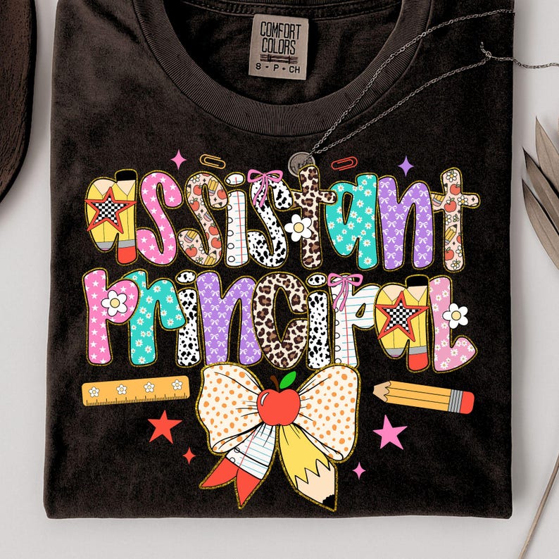 Cute School Bow PNG | Assistant Principal Sublimation