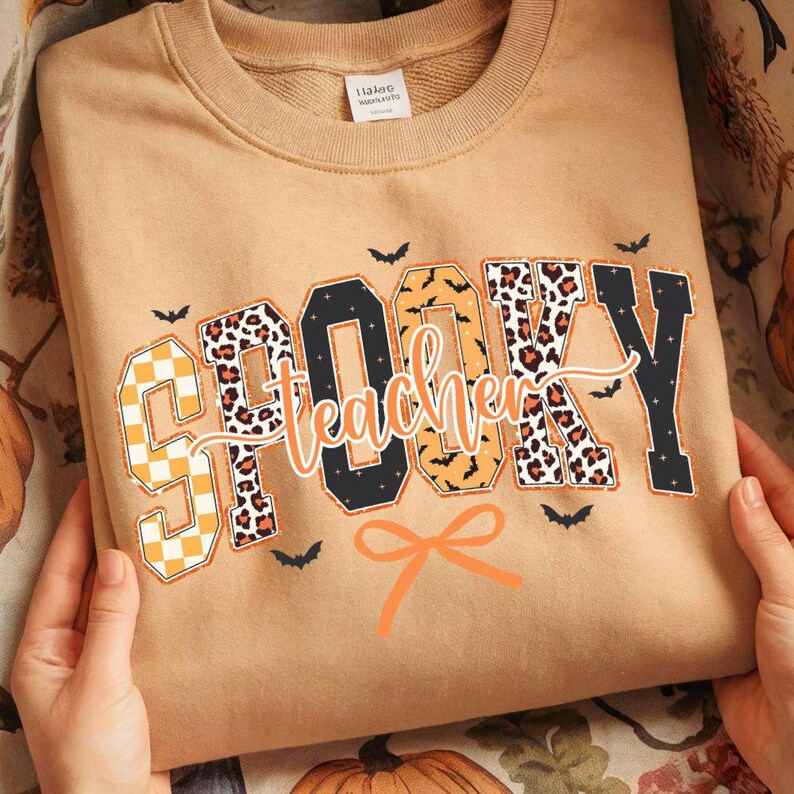 Spooky Season Teacher PNG Fall Sublimation Graphic