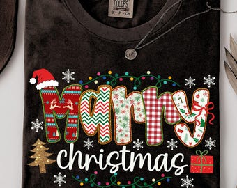 Preppy vrolijk kerstfeest png, kerstshirt digitale download, flirtkerstboom, girly kerst gezellig winterontwerp, retro kerst