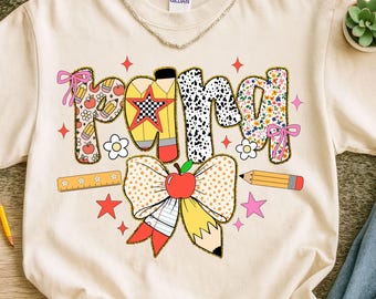 Preppy Teacher Para PNG, School Para Png, Paraprofessional Png, Back To School Png, Teacher Assistant Sublimation, First Day Of School Shirt
