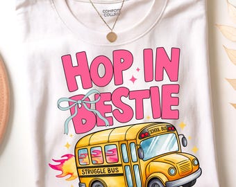 Hop In Bestie Struggle Bus PNG, Trendy Sarcastic Best Friend Png, Funny Mental Health Png, Sarcasm Png Anxiety Png, Funny Anxiety Png