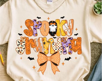 spooky grandma halloween png, Coquette Halloween Mama Png, Preppy halloween grandma png, Spooky Season Png, Halloween Grandma Sublimation