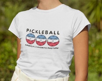 Women’s Patriotic Pickleball Tank Top: Fourth of July Red White Blue