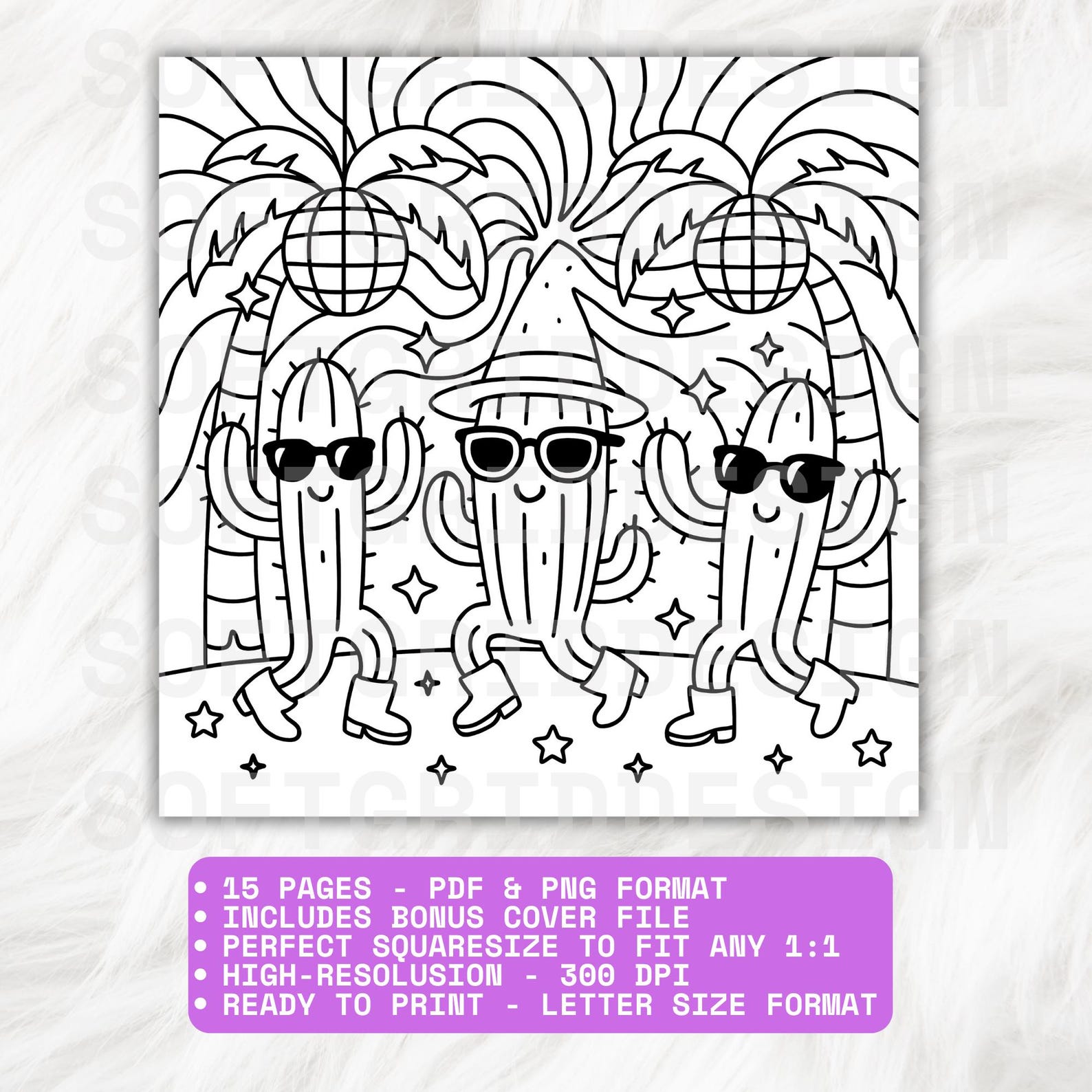 Trippy Kawaii Coloring Pages, Groovy Psychedelic Cute Alien Coloring