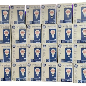 GE 60watt Crystal Clear Glühbirnen (24 Pack) insgesamt 48 Glühbirnen