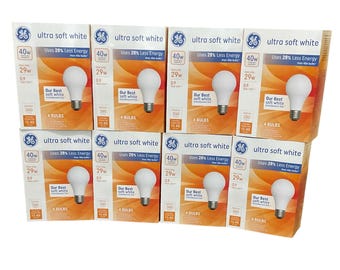 GE 40 watt  Soft White Light Bulbs 8 pack (total of 32 Bulbs)