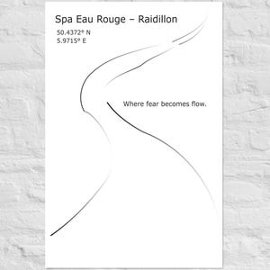 Spa Eau Rouge Raidillon Poster Printable, F1 Track Line Art, Spa Francorchamps Wall Art, Belgian Grand Prix Decor, Racing Gift