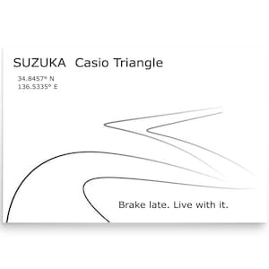 Suzuka Casio Triangle Poster Printable, F1 Track Line Art, Japanese Grand Prix Wall Art, Motorsport Decor, Racing Gift