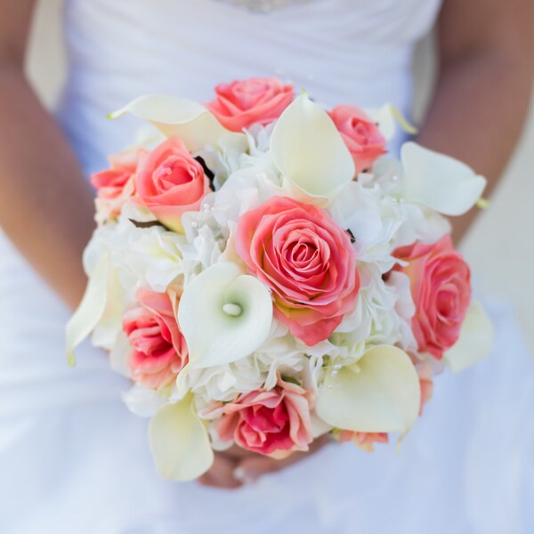 Coral Bridal Bouquet Etsy