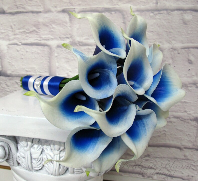 blue calla lily bouquet