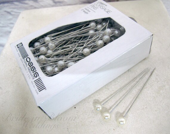Diy Wedding Boutonniere Pins Pearl Corsage Pins Wedding Etsy