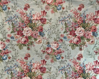 Vintage Ramm Tewksbury Chintz Fabric Remnant - 54" wide x 47" Long