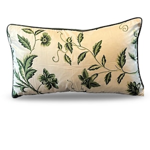 14&quot; x 24&quot; Lumbar Pillow made with Vintage Silk Scalamandre Saint Petersburg Pattern