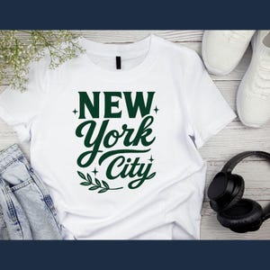 Modna koszulka z napisem „NYC” w Nowym Jorku – prezent dla wielbiciela Nowego Jorku – estetyczny prezent dla niej lub dla niego w miejskim stylu