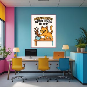 Cheeky Cat Digital Poster | Gift For Cat Lover