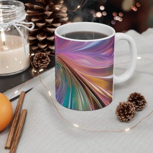 Colorful Swirl Mug | Artistic Coffee Cup, Unique Gift for Art Lovers, Home Decor, Present for Birthdays, Holidays