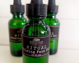 Olio viso lenitivo / Olio viso botanico per una pelle morbida e luminosa / Olio idratante leggero per la pelle / Rosa canina, jojoba, vitamina E / 28 g