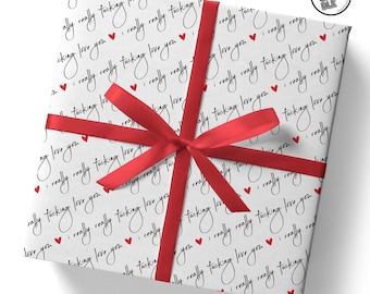 I Really Fucking Love You Wrapping Paper Sheet, Swear word gift, Boyfriend Wrapping Paper, Husband Anniversary, Birthday, Valentine Gift
