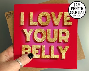 I Love Your Belly, Valentine Wife Card, Dirty Anniversary, Naughty Husband, Boyfriend Fuck Card, Sexy Girlfriend, Rude Funny Adult Card