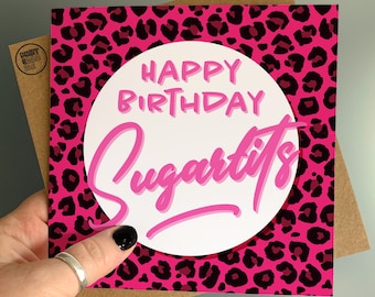 Happy Birthday Sugartits, Husband or Wife, Best Friend Birthday, Funny Card For Boyfriend, Rude Card, For Him, For Her, Gavin and Stacey