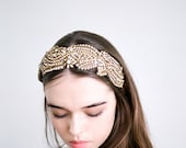 Bronze Wedding Headband,Bridal Headband,Brown Crystal Headband,Wedding Headpiece,Bridal Headpiece,Bronze Encrusted Hair-Savannah Bronze