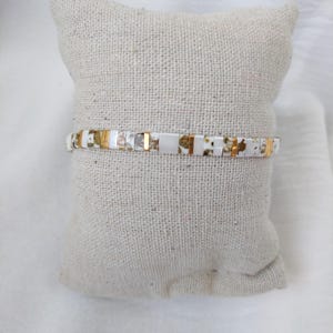 elastic bracelet Miyuki Tila beads, beads from Japan
