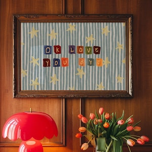 Olivia Dean Okay Love You Bye, Trendy Wall Art,Cute Bedroom Art, Fashion Arpartment, Pinterest Room, Aesthetic Wall Art