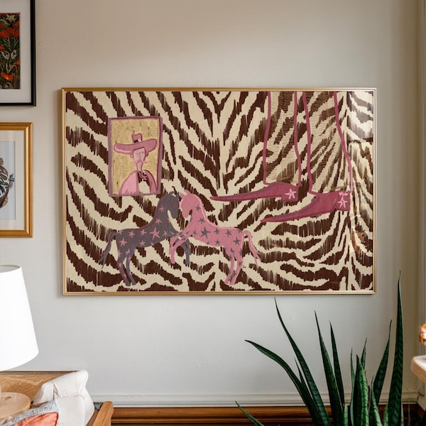 Rodeo Pink Collage, Cowgirl Wall Art Print, Pink Western Decor, Rodeo Collage Poster, Trendy Cowgirl Bedroom Art, Western Aesthetic