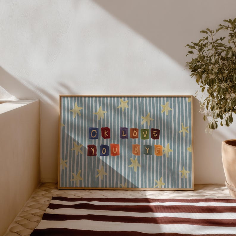 Olivia Dean Okay Love You Bye, Trendy Wall Art,Cute Bedroom Art, Fashion Arpartment, Pinterest Room, Aesthetic Wall Art