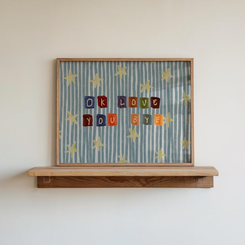 Olivia Dean Okay Love You Bye, Trendy Wall Art,Cute Bedroom Art, Fashion Arpartment, Pinterest Room, Aesthetic Wall Art