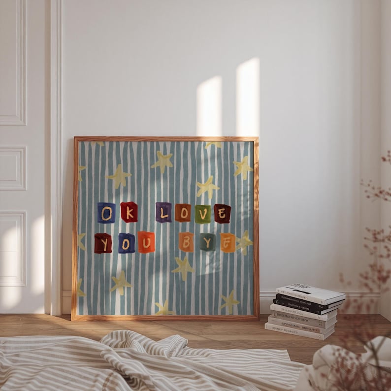 Olivia Dean Okay Love You Bye, Trendy Wall Art,Cute Bedroom Art, Fashion Arpartment, Pinterest Room, Aesthetic Wall Art