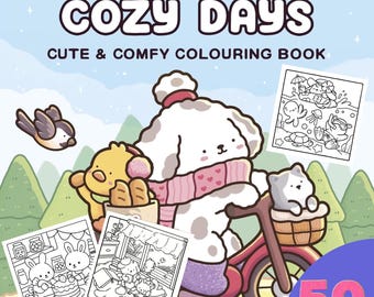 Libro para colorear "Días acogedores": 50 ilustraciones acogedoras (descarga en PDF)