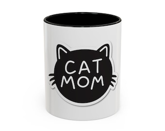 Taza de café para mamá de gatos (11, 15 oz)