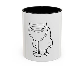 Taza de café con diseño de pato (11, 15 oz)