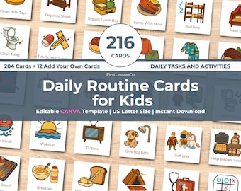 Daily Routine Flashcards: ESL & SPED Visual Schedule (Digital Download)