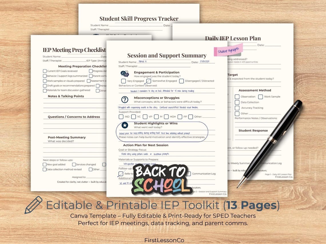 Special Education Planner: IEP Goal Tracker, SPED Teacher Toolkit ...