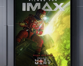 Project Hail Mary Movie Poster, Sci Fi Space Wall Art, Cinematic IMAX Style Decor