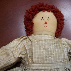 Raggedy Ann Style Doll  - Appx 20 in