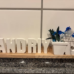 Lettering on wood, table decoration or gift, name personalized