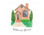 Housewarming Card Printable – New Home Greeting Card – Digital Download | Hand Painted Watercolor Home Sweet Home Card