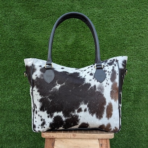 Sac fourre-tout en cuir de vachette fait main : grand sac à main élégant
