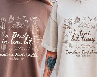 Espresso martini vrijgezellenshirts: bruid in een tini-bitje - comfortabele kleuren