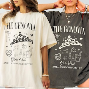 Comfort Colors Genovia Bachelorette Shirt: Custom Bridal Party Tee