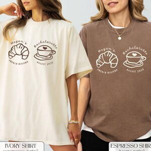 Coffee Bachelorette Tshirt, Croissant Shirt, French T Shirt, Weekending T-Shirt, Retro Graphic Tee, Vintage Aesthetic, Le Weekend, Women