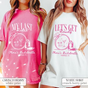 Comfort Colors Nashville Bachelorette Shirts - Custom Last Rodeo Tshirt - Western Bridal Party - Cowgirl Bach - Country Bachelorette Party