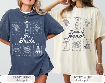 Benutzerdefinierte Komfort Farben Brautparty Shirts: Brautjungfer Vorschlag Geschenk